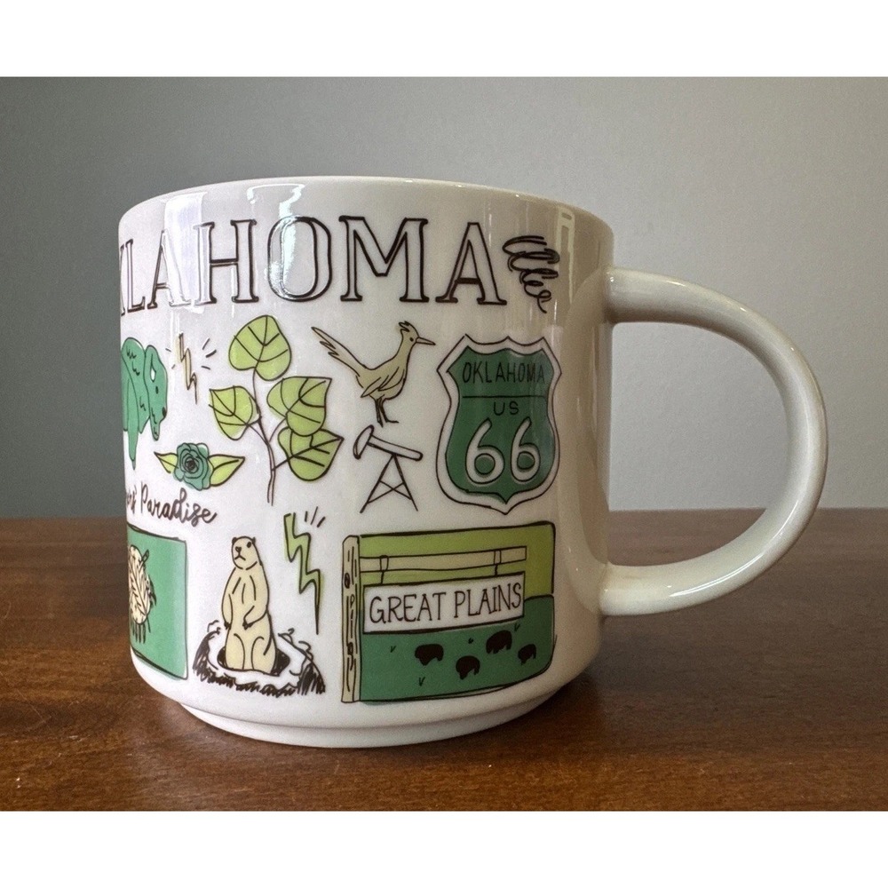 Starbucks Been There Series Oklahoma Mug 14oz Travel Souvenir Coffee Cup 2023